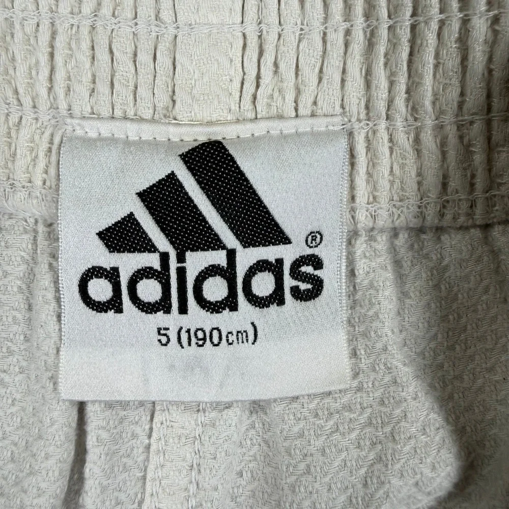 Adidas Martial Arts Gi Pants Mens Size 5 190cm White Black Stripes Taekwondo